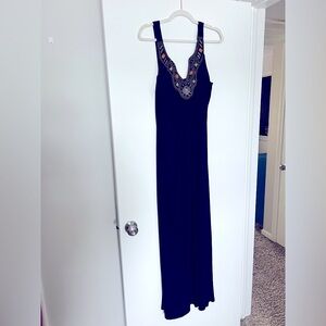 Maurices Brass Embellished Black Maxi Dress